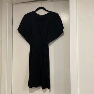 BLACK TOPSHOP WRAP DRESS